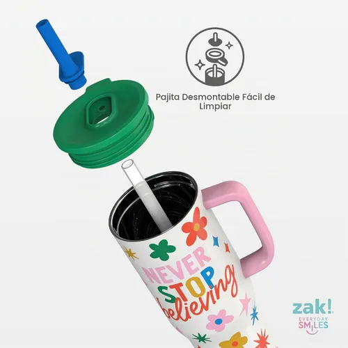 Vista 6 de Zak Designs Vaso aislado de 30 onzas que beneficia a St. Jude Never Stop