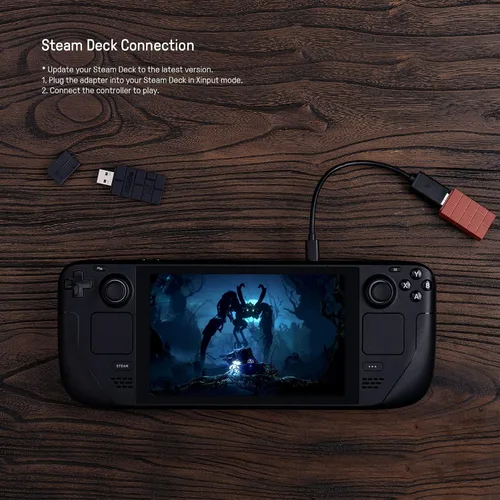 Vista 4 de 8Bitdo Adaptador USB inalámbrico 2 para Switch Windows Mac y Steam Deck compatible con Xbox Series X y S controlador Bluetooth Xbox One Switch Pro