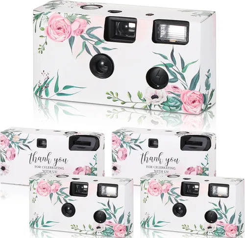 Vista 8 de Hoteam 5 piezas de cámara desechables a granel para fiesta de boda, flor