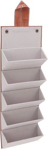 Vista 6 de TOPINCN Funda organizadora de lentes de sol múltiple para viajes, de cuero, para colgar en la pared