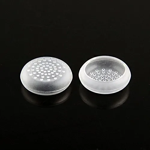 Vista 7 de eXtremeRate Soft Anti-Slip Silicone Case Cover Thumb Stick Grip Caps Protector Skins for Xbox One X S Controller - Semi-Transparent Clear