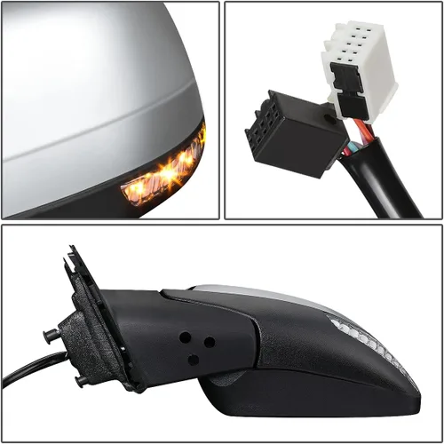 Vista 4 de DNA Motoring OEM-MR-CH1320358 Espejo retrovisor de puerta lateral izquierdo con señal de giro y memoria compatible con Grand Cherokee 2011-2016