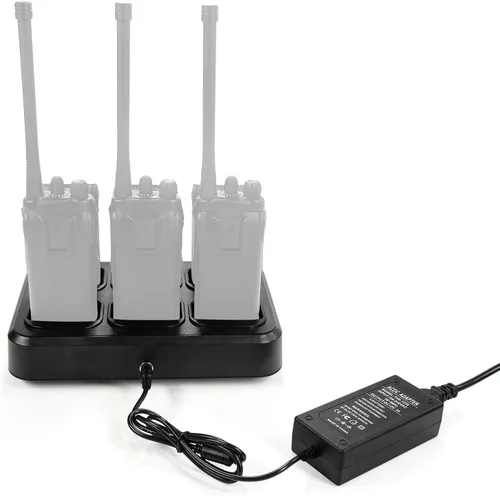 Vista 6 de Six-Way Charger Multi Unit Charger for Motorola Radio HT750 HT1250 PR860 EX500 MTX950 HT1250 PRO7150 JMNN4023 JMNN4024 WPLN4107 Walkie Talkie and