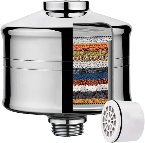 Vista 12 de Filtro de ducha de 15 etapas para agua dura, filtro de ducha de alto rendimiento que reduce la piel seca, picazón en el cuero cabelludo, mejora