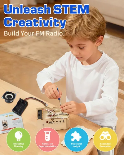 Vista 2 de Kits de ciencia para niños de 8 a 12 años de 12 a 14 años, kit de radio