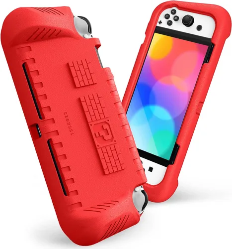 Vista 10 de Fintie Kids Case for Nintendo Switch OLED Model 2021 with Game Card Slots - [Kids Friendly] Ultralight Shockproof Protective Cover, Ergonomic Grip