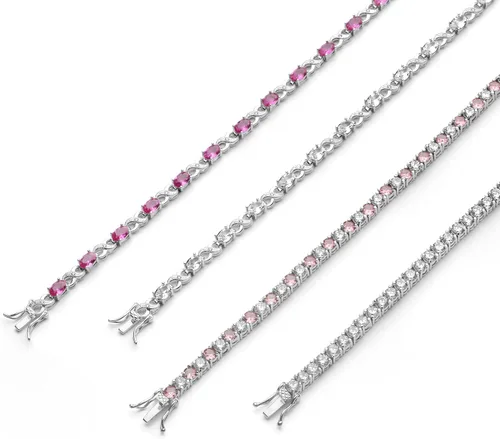 Vista 6 de Bling Jewelry Juego de cesta de 4 puntas de circonita cúbica redonda alterna de 12.00 quilates, solitario AAA CZ para mujer, baile de graduación