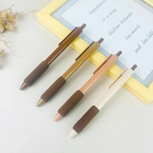 Vista 5 de 8 bolígrafos retráctiles lindos y estéticos, bolígrafos de gel con tinta para escribir con punta fina suave de 0,5 mm, bolígrafos de impresión