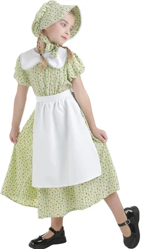 Vista 72 de Nuoqi - Vestidos de pionera para niñas, disfraz colonial
