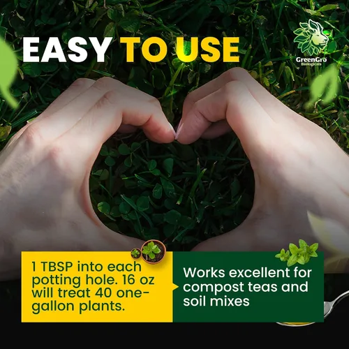 Vista 5 de GreenGro Granular Plus Myco, fertilizante todo en uno con algas y ácido húmico para plantas, estimulador orgánico de raíces para plantas
