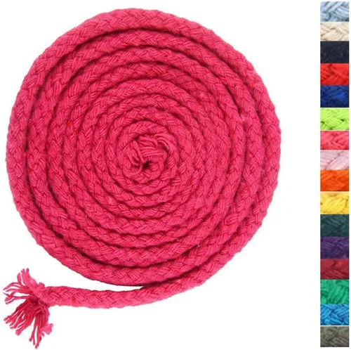 Vista 22 de Cuerda de macramé de 5 mm * 295 pies, cuerda de algodón natural de 8 hebras trenzadas para manualidades, hilo de algodón para tejer, para colgar