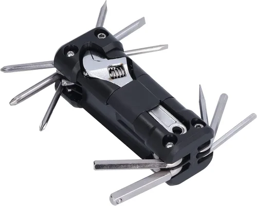 Vista 4 de Repair Wrench Set 16 in 1, Repair Tool Kits, Multi Function Mechanic Tool Kit with Folding Storage, Portable Repair Tool for Outdoor Cycling and