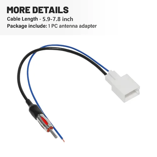 Vista 6 de Anina Adaptador de antena de radio para Toyota Subaru Scion 2010-2019 Radio de fábrica al mercado de accesorios Extensión aérea Cable arnés de cable