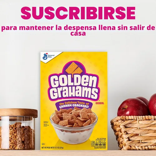 Vista 8 de Golden Grahams Cereal de desayuno, grano entero, 11.7 oz Graham Cracker Taste, 0.45 oz de grano entero por porción, 12 vitaminas por porción, ideal