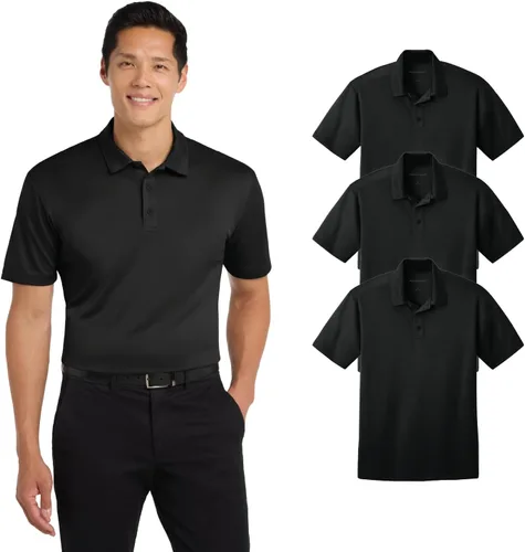 Vista 9 de Port Authority Polo unisex de seda Touch Performance Negro