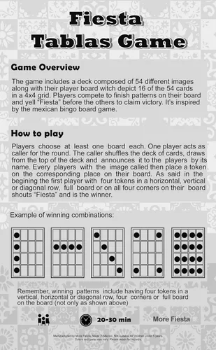 Vista 2 de Lotería Fiesta - Juego de bingo mexicano en español para 10 jugadores - 10 tableros de juego y baraja completa de cartas de llamada