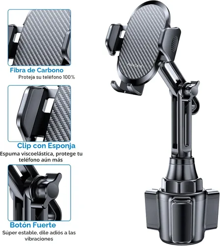 Vista 6 de Miracase 2025 Soporte Universal para Teléfono de Coche con Portavasos, [Girable y Ajustable] Soporte de Coche con Cuello Largo Compatible