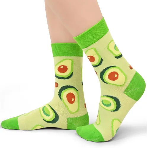 Vista 4 de Calcetines para niños y niñas, paquete de 4 a 6 unidades + caja de regalo, novedosos calcetines de pantorrilla coloridos para niños de 2 a 12 años