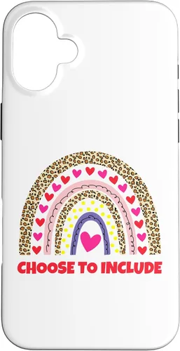 Vista 23 de Choose to Include Leopard Rainbow Special Needs Awareness Case for iPhone 17