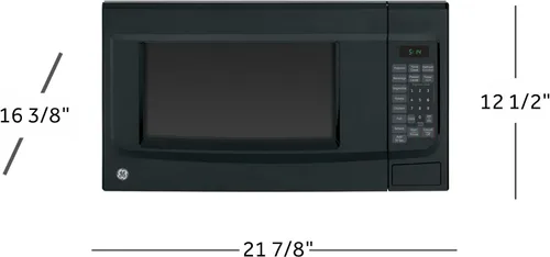 Vista 2 de GE GCST14S1WBB - Horno microondas para encimera, 1100 vatios, 1.4 pies cúbicos, negro, GCST14S1WBB 7 Convenience Cook Settings, One-Touch