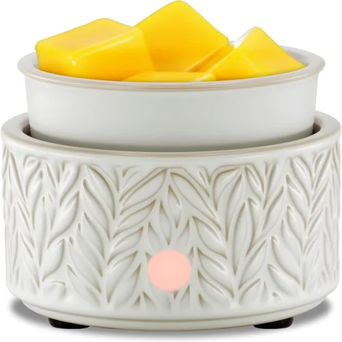 Vista 10 de EQUSUPRO Calentador de cera para derretir cera perfumada 3 en 1, calentador eléctrico de cera de cerámica, quemador, derretidor de cera de fragancia