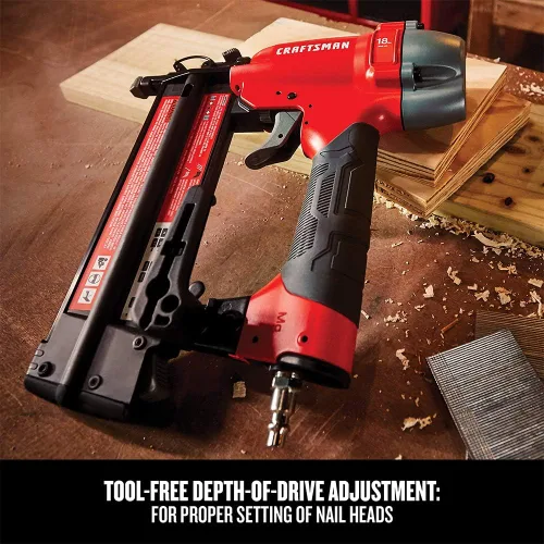 Vista 6 de CRAFTSMAN Brad Nailer, 18GA, pistola de clavos neumática (CMPBN18K)