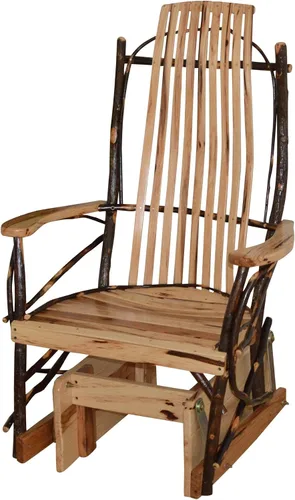 Vista 4 de Mecedora mecedora grande de roble teñido natural y nogal Amish Natural Finish