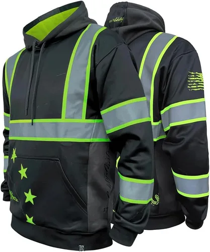 Vista 7 de SafetyShirtz SS360 ANSI Clase 3 Tipo R Sudaderas con Capucha Gráfica