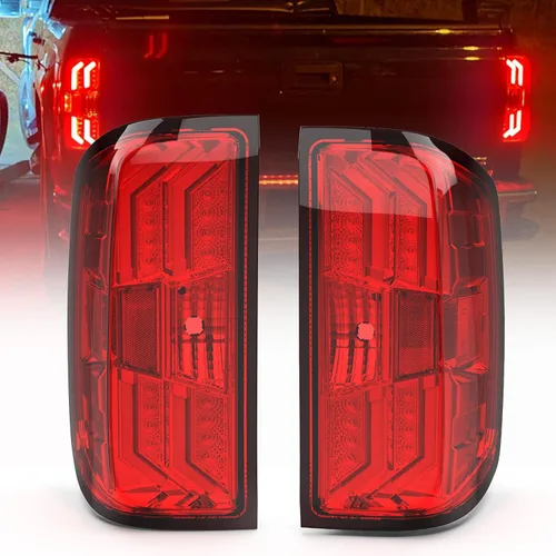 Vista 10 de WOLFSTORM Conjunto de luz trasera Compatible con 2014-2018 Chevy Silverado 1500 y 2015-2018 Chevy Silverado 2500/3500HD, No es compatible con Lente