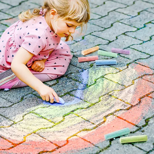 Vista 6 de feela Paquete de 168 tizas para acera, juego de tizas para acera para niños, a granel, ideal para niños y familias, pintura en acera, pared