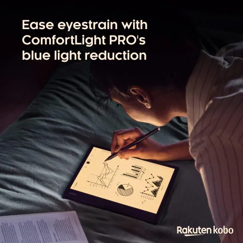 Vista 5 de Kobo Elipsa 2E eReader Pantalla táctil sin reflejos de 10.3 pulgadas con ComfortLight PRO Incluye Kobo Stylus 2 Brillo ajustable Wi-Fi