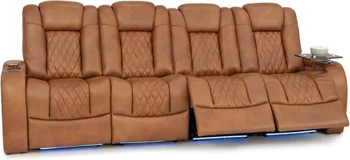 Vista 33 de Seatcraft Asientos de cine en casa Virtuoso LT Tawny Single reclinable Leonado