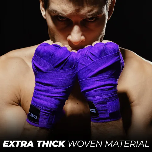 Vista 5 de DEFY Professional – Vendas elásticas profesionales para manos, de 180 pulgadas (457.2 cm), para boxeo, muay thai, MMA, para hombre y mujer - Par Rojo