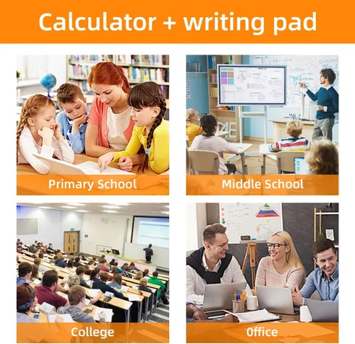Vista 7 de Calculadora científica DPEDUAI con tableta de escritura LCD para escuela, color negro 240 math functions, dual-line display, built-in LCD writing