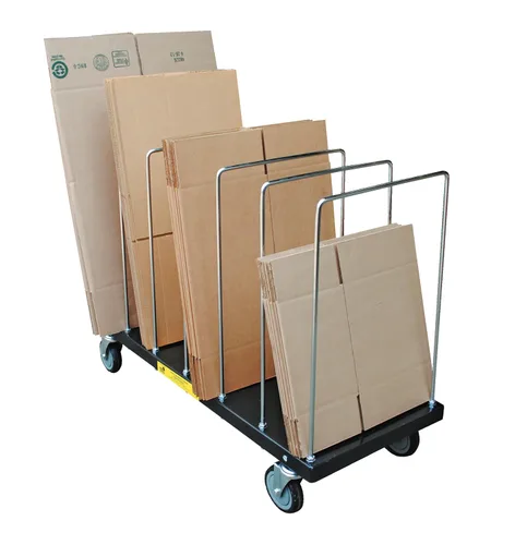 Vista 2 de Vestil CTPT-1844-CK Carro de cartón portátil de acero con divisores 44 pulgadas x 18 pulgadas x 30 pulgadas. 400 libras Capacidad Negro