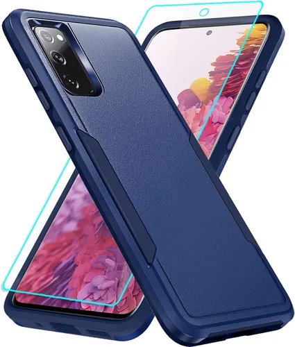 Vista 10 de Funda para Galaxy S20 FE 5G con protección de pantalla: resistente funda protectora a prueba de golpes y arañazos para Samsung Galaxy S20 FE 5G-Negro