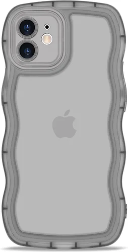 Vista 36 de Anuck Funda para iPhone 13 Pro con borde ondulado, diseño trasero transparente, agarre antideslizante, forma de marco rizado ondulado, a prueba