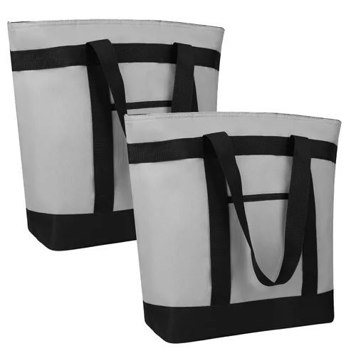 Vista 22 de Bolsa tote reutilizable aislada para compras de comestibles para mujeres/hombres, bolsa de entrega de pizza/comida para mantener los alimentos