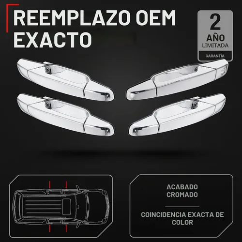 Vista 2 de Manija de puerta exterior delantera/trasera del conductor y pasajero - Compatible con Chevy Avalanche 2007-2013, Silverado 1500, 2500, 3500