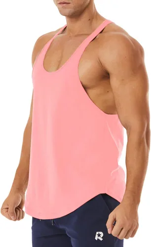 Vista 3 de Camiseta sin mangas para hombre, de secado rápido, suave, para gimnasio, culturismo