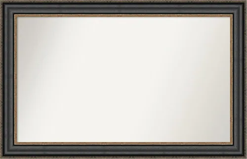 Vista 471 de Amanti Art Espejo personalizado, espejo de baño negro puente, espejo de pared o espejo de tocador de baño sobre el fregadero (26 x 26 pulgadas)