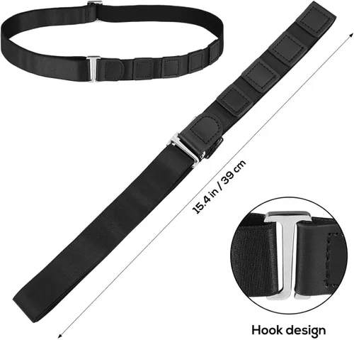 Vista 4 de ONDIAN CHUNCIN - Cinturón de camisa duradero, antiarrugas, antideslizante, soporte para camisa, liguero, clip para hombres y mujeres, 1.0 in