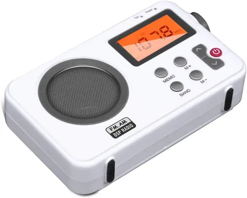 Vista 3 de Radio de ducha, radio de baño impermeable AM FM con pantalla LCD