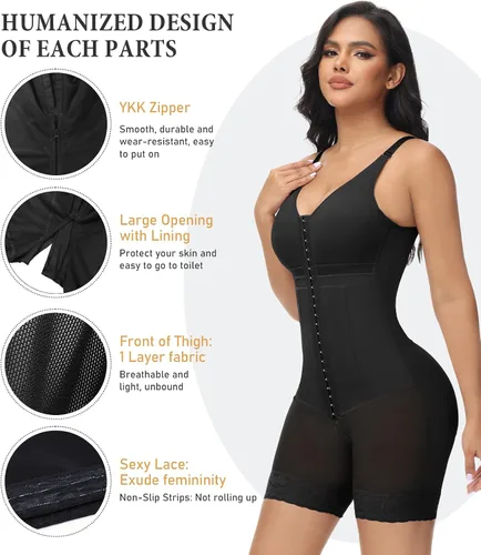 Vista 5 de M MYODRESS Fajas Colombianas Moldeadoras Posparto Etapa 2 Body Shaper Prenda de Compresión Tummy Tuck Shapewear con sujetador