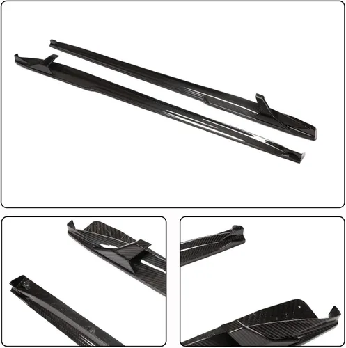 Vista 5 de Faldas laterales de fibra de carbono secas para Porsche 911 991 Carrera 4 S 4S Coupé 2 puertas 2017-2018 debajo de la puerta Paneles basculantes