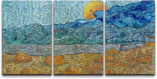 Vista 171 de wall26 Lienzo enmarcado para pared, juego de arte con flores de almendra de Vincent Van Gogh, naturaleza, ilustraciones de área silvestre, bellas