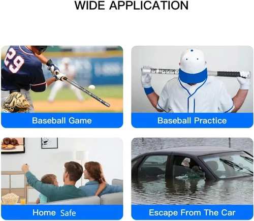Vista 5 de Baseball Bat, Baseball Bat Used for Baseball, Alloy Steel, with Carrying Bag, Home/Car/Self Defense, Batting Practice