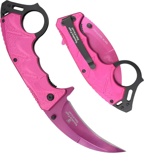 Vista 9 de Cuchillo de bolsillo Snake Eye Tactical para uso diario, estilo de apertura asistida, plegable EDC (Negro)