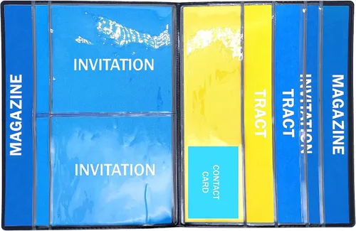 Vista 3 de Organizador de Ministerio - Organizador de Servicio de Campo - Porta Revistas JW - Portafolio de Servicio de Campo (Negro)