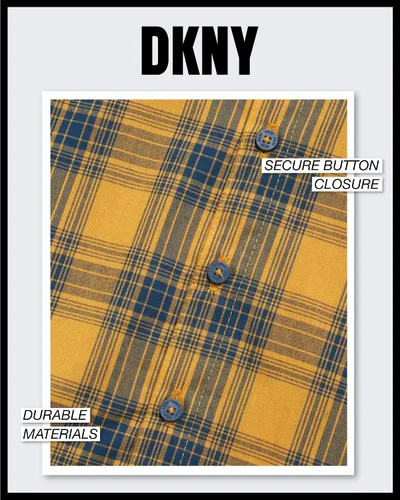 Vista 4 de DKNY Camisa de niño - Camisa de manga corta con botones (talla 4-20)